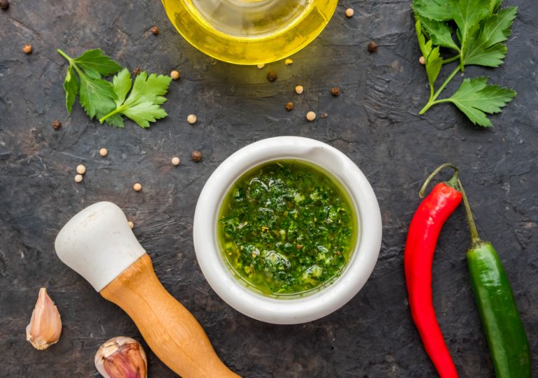 Chimichuri,,Argentine,Green,Sauce,For,The,Steaks,With,Fresh,Parsley